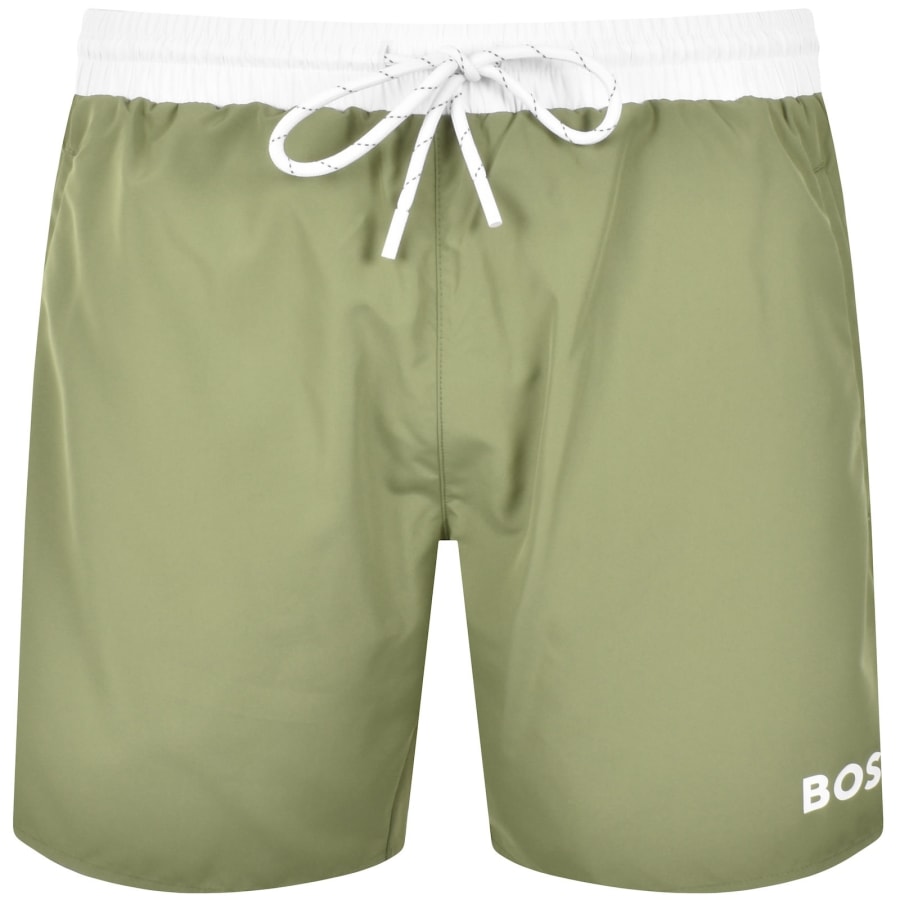 Image number 1 for BOSS Starfish Swim Shorts Green