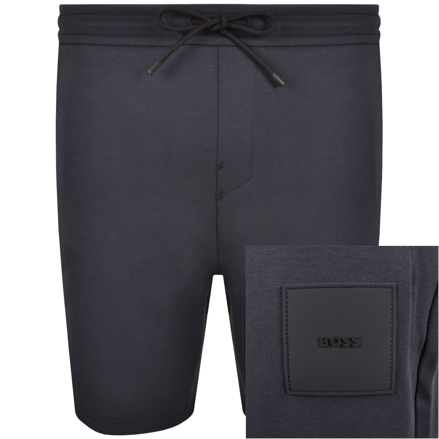 Image number 1 for BOSS Headlo Rib Shorts Navy