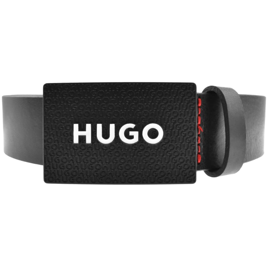 Image number 1 for HUGO Logo Gilao Belt Black