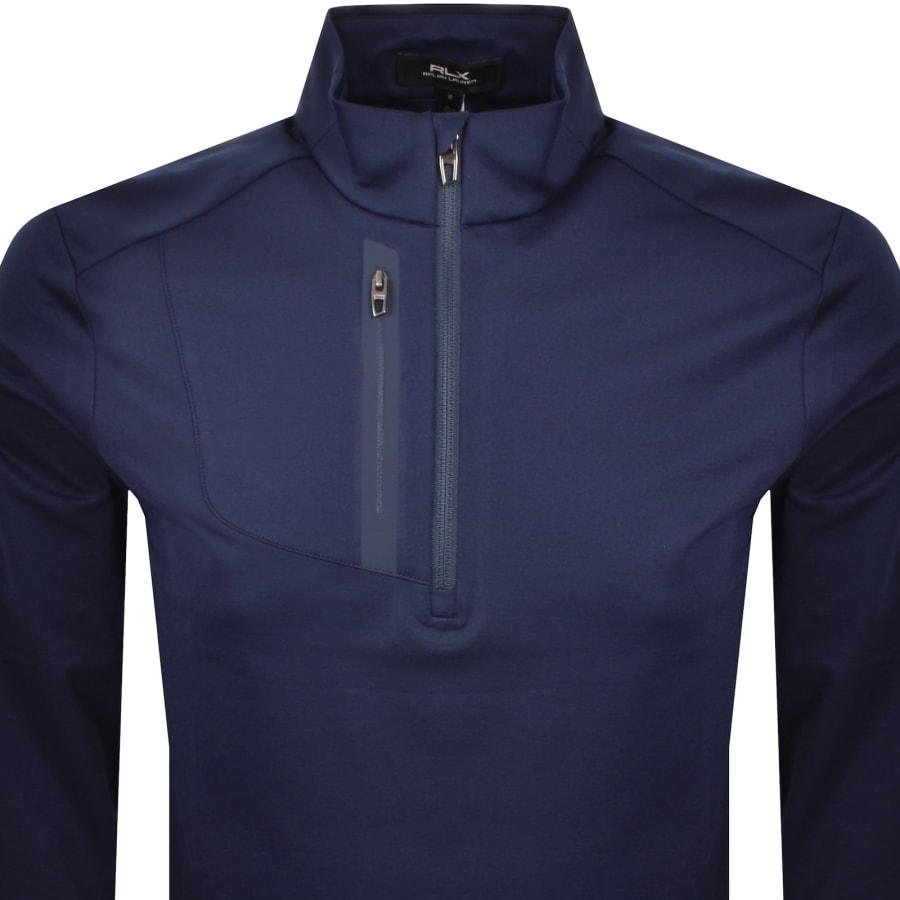 Image number 2 for Ralph Lauren RLX Half Zip Sweatshirt Navy