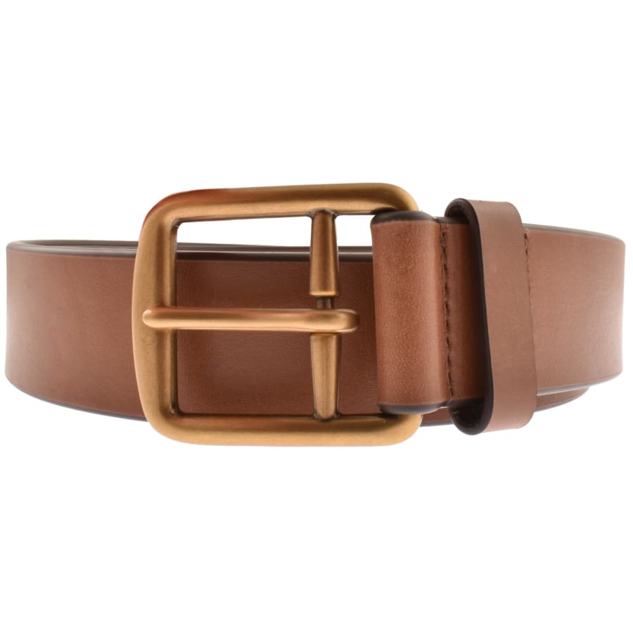 Image number 1 for Ralph Lauren Saddle Leather Belt Brown