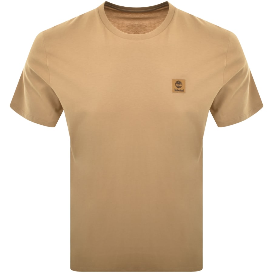 Image number 1 for Timberland Woven Badge T Shirt Brown