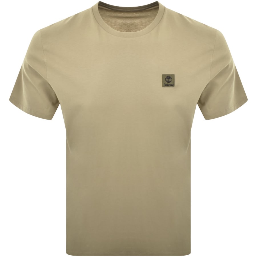 Image number 1 for Timberland Woven Badge T Shirt Beige