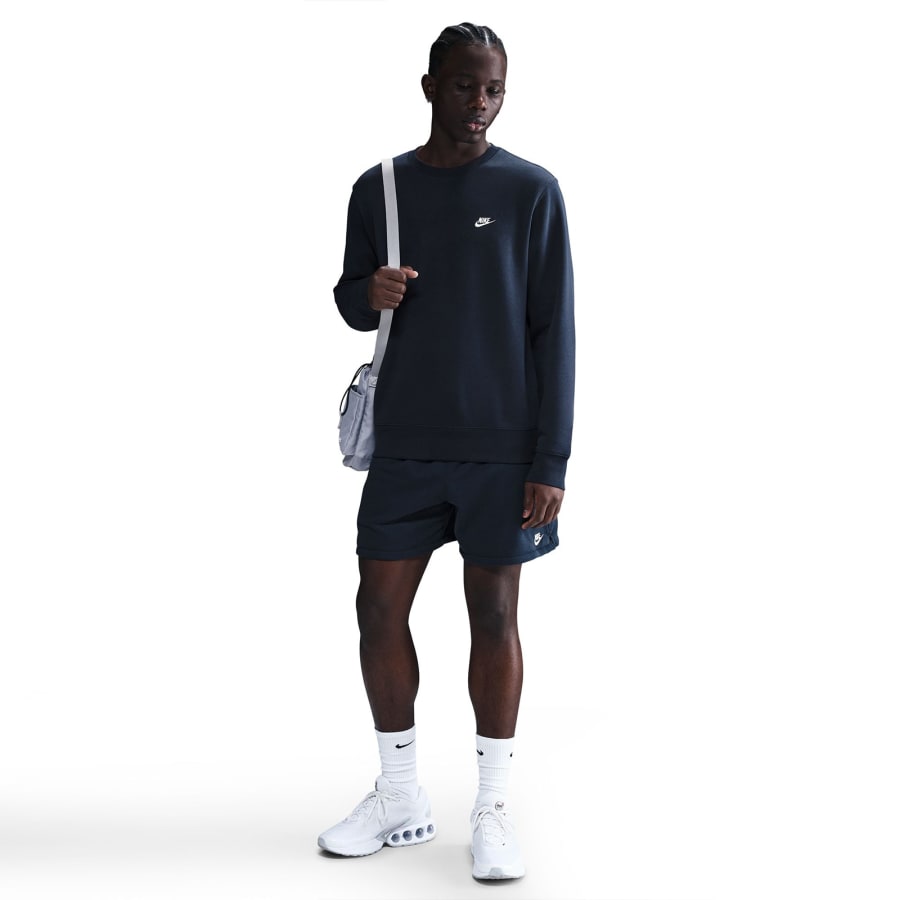Image number 4 for Nike Crew Neck Club Sweatshirt Navy