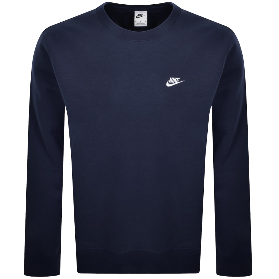 Image number 1 for Nike Crew Neck Club Sweatshirt Navy