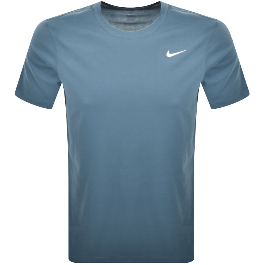 Image number 1 for Nike Training Dri Fit Logo T Shirt Blue