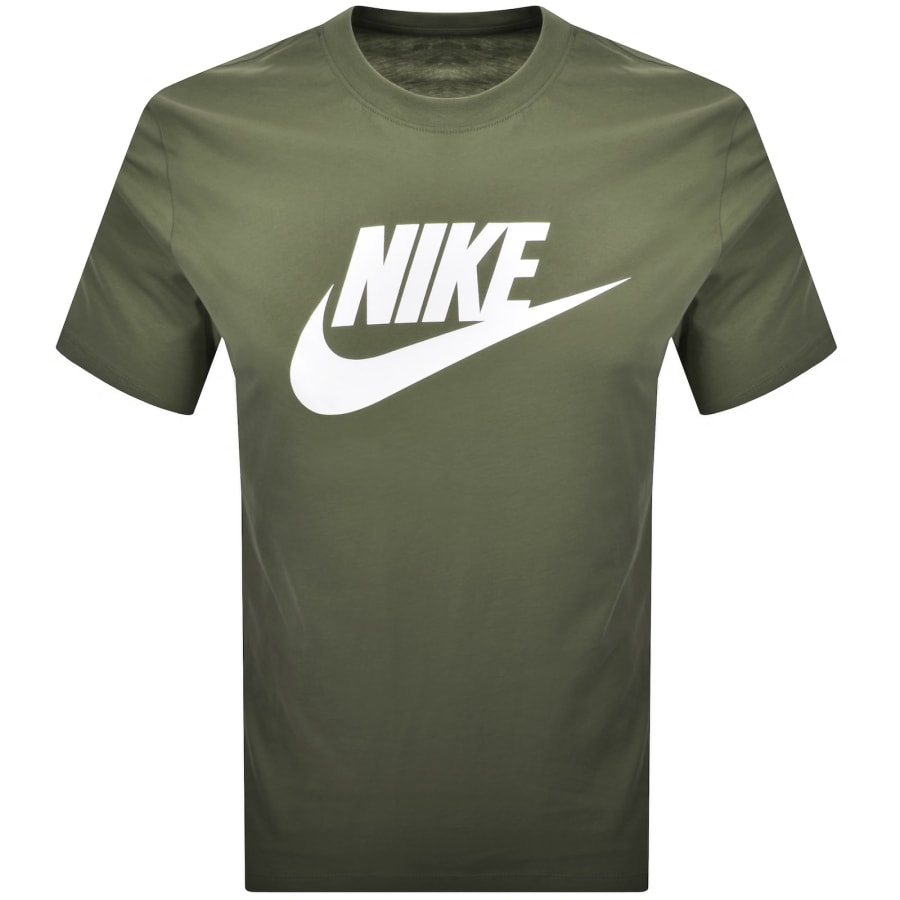 Image number 1 for Nike Icon Futura T Shirt Green