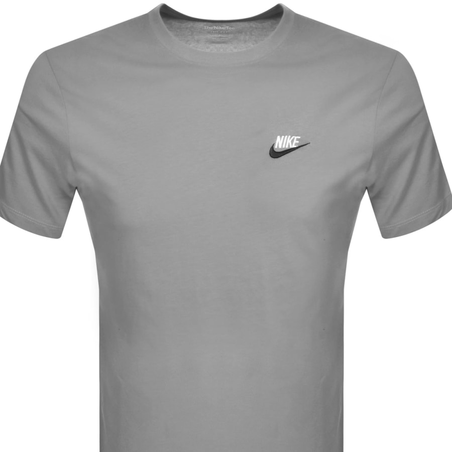 Image number 2 for Nike Club Logo T Shirt Grey