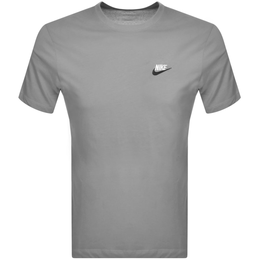 Image number 1 for Nike Club Logo T Shirt Grey