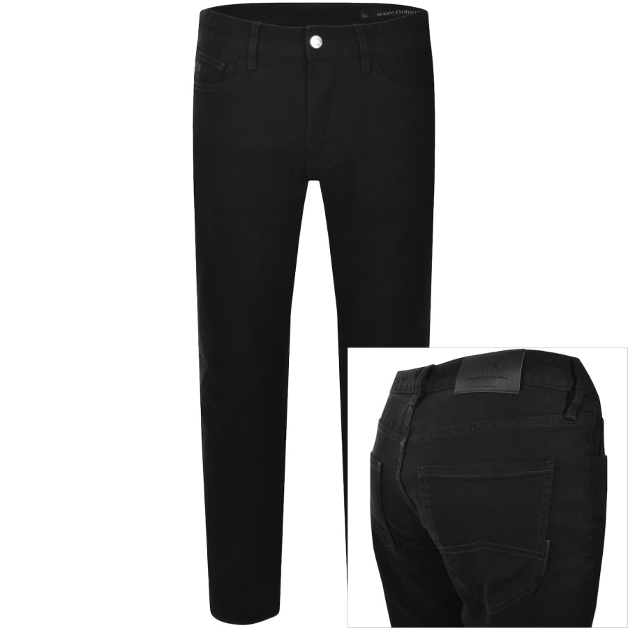 Image number 1 for Armani Exchange J14 Slim Fit Jeans Black