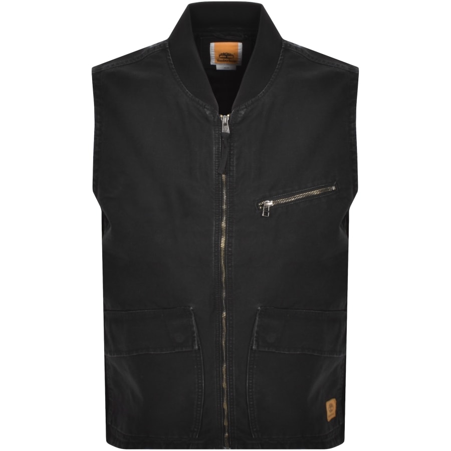 Image number 1 for Timberland Washed Canvas Gilet Black