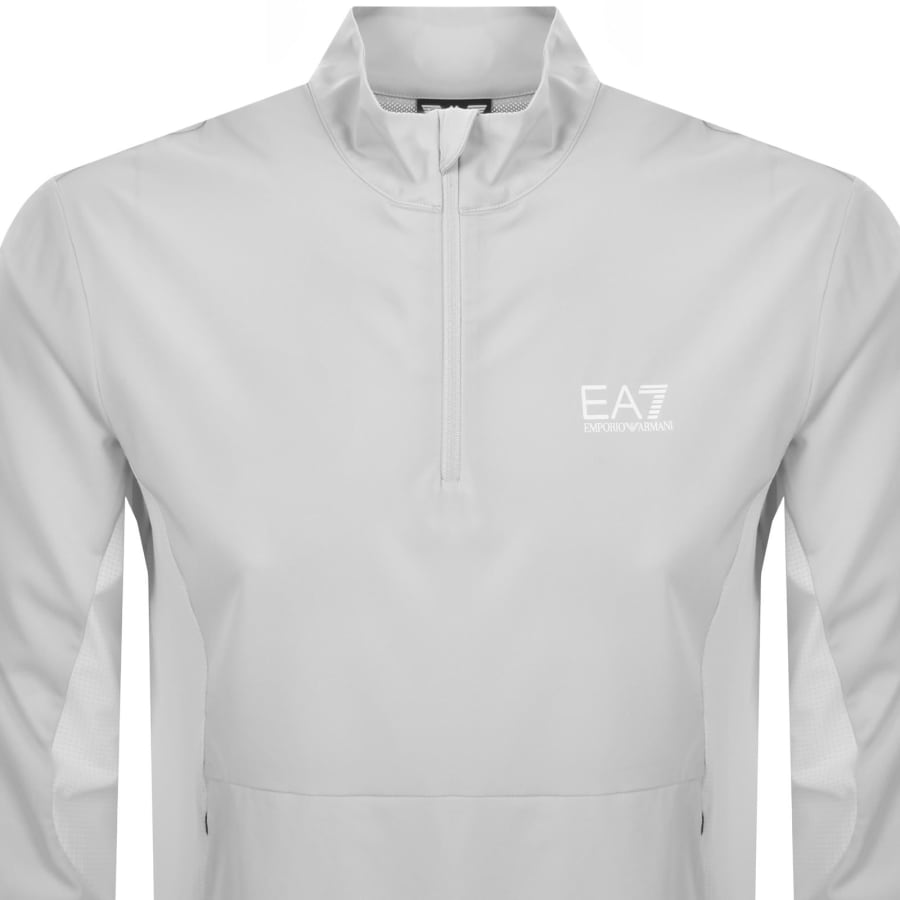 Image number 2 for EA7 Emporio Armani Half Zip Sweatshirt Grey