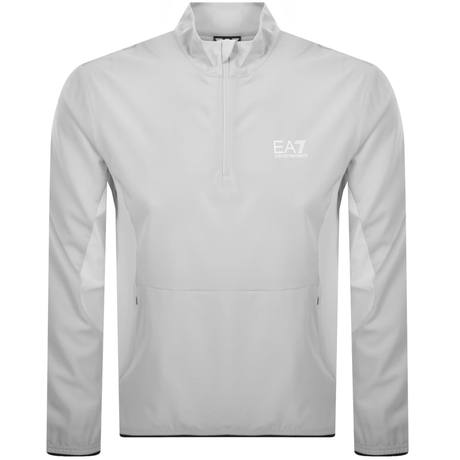 Image number 1 for EA7 Emporio Armani Half Zip Sweatshirt Grey