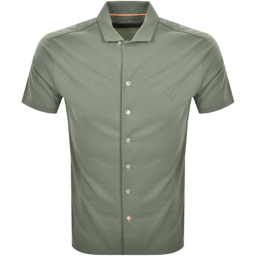 Image number 1 for Psycho Bunny Bryan Camp Collar Shirt Green
