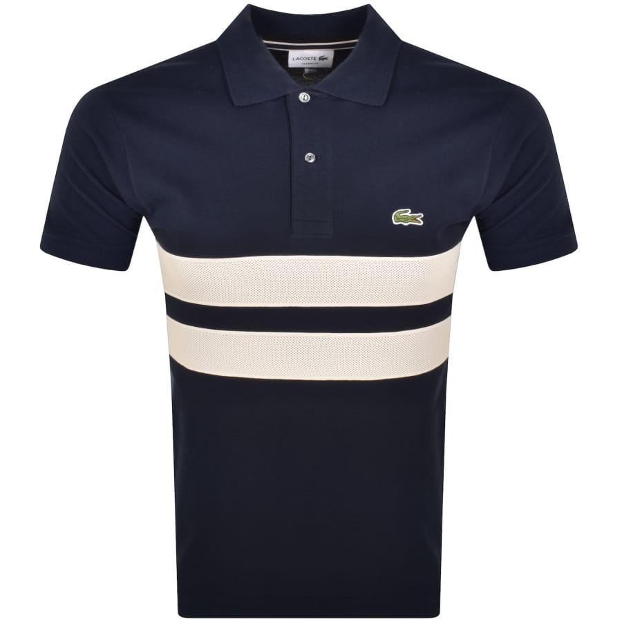 Image number 1 for Lacoste Mesh Band Polo T Shirt Navy