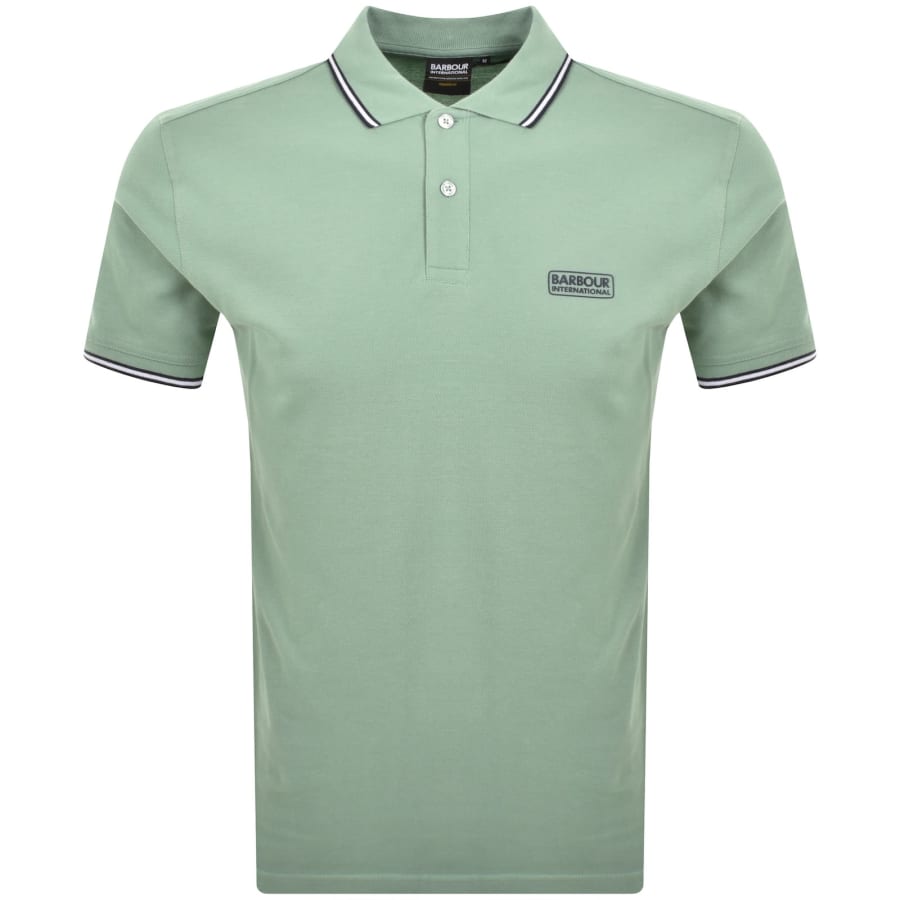 Image number 1 for Barbour International Evan Polo Granite Green