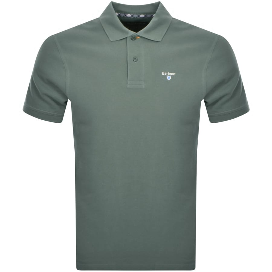 Image number 1 for Barbour Pique Polo T Shirt Green