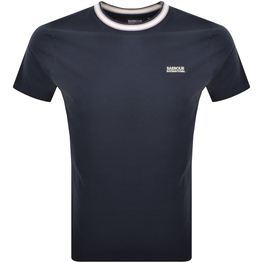 Image number 1 for Barbour International Luca Tipping T Shirt Navy