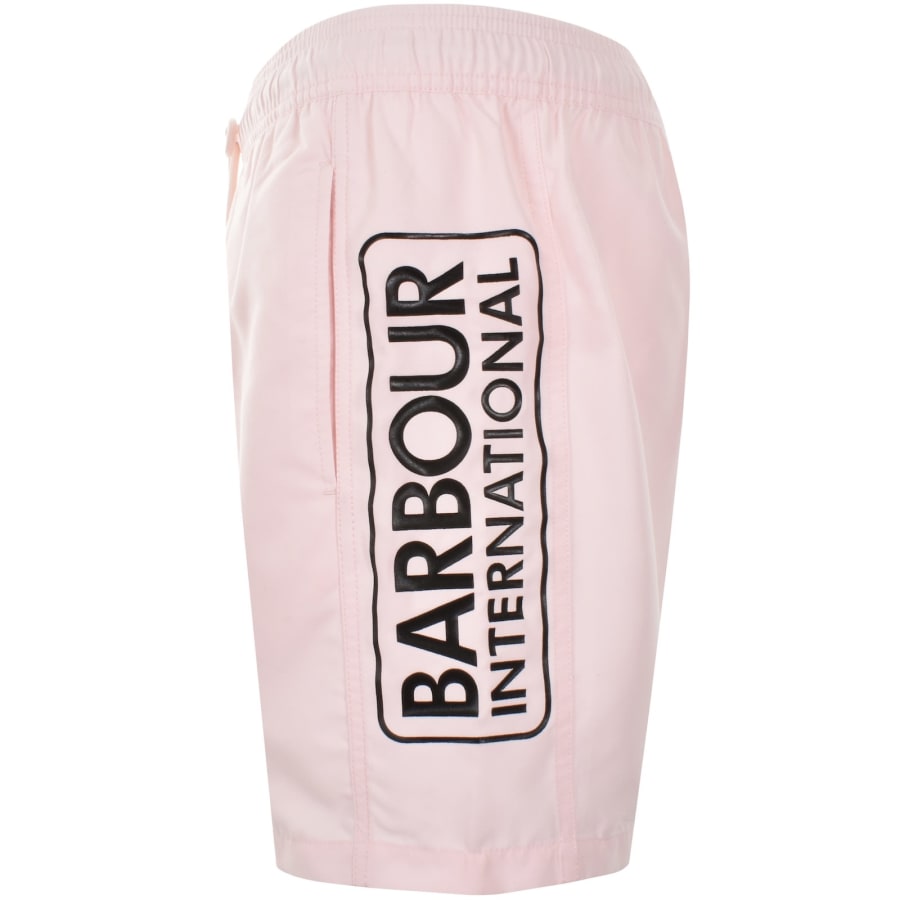 Image number 4 for Barbour International Logo Swim Shorts Pink