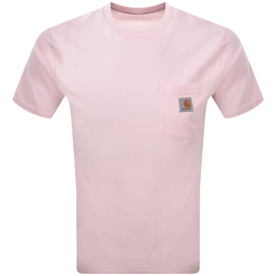 Image number 1 for Carhartt WIP Pocket Short Sleeved T Shirt Pink
