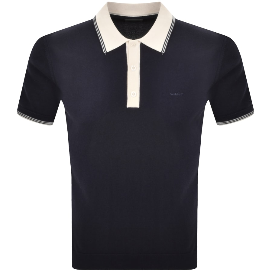 Image number 1 for Gant Modal Blend Polo T Shirt Evening Blue