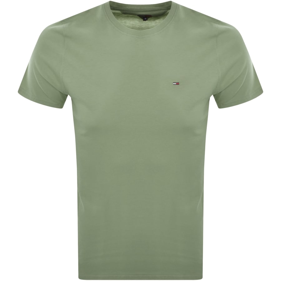 Image number 1 for Tommy Jeans Slim Jersey T Shirt Green