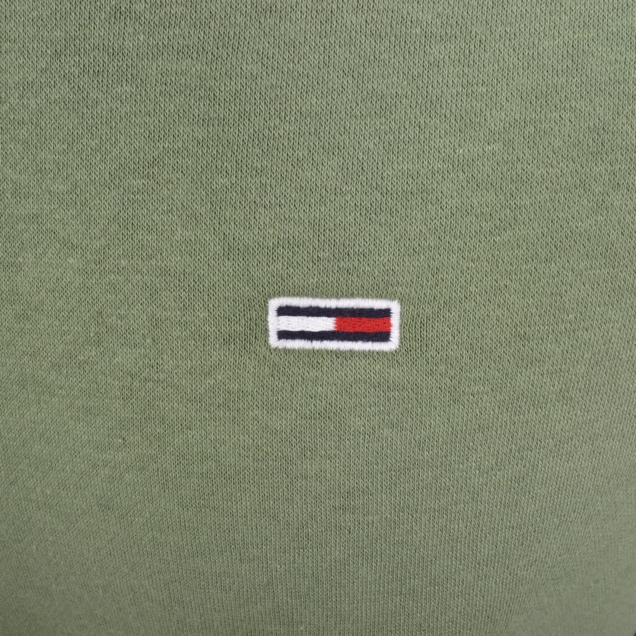 Image number 3 for Tommy Jeans Flag Logo Hoodie Green