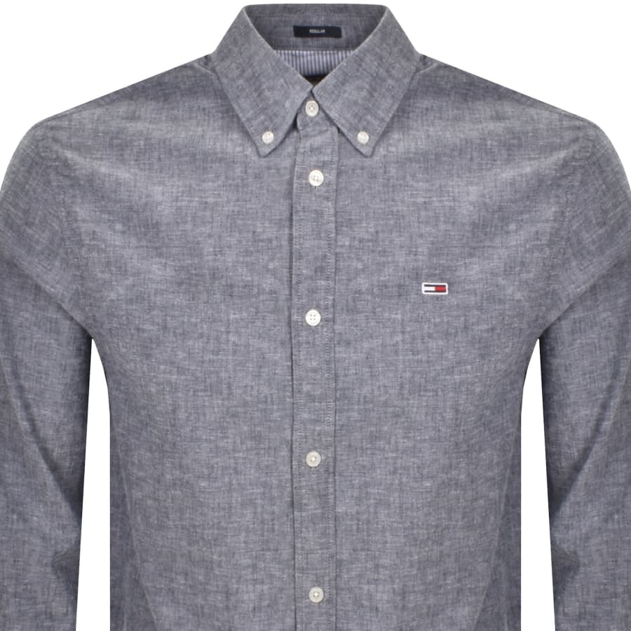 Image number 2 for Tommy Jeans Long Sleeved Shirt Navy