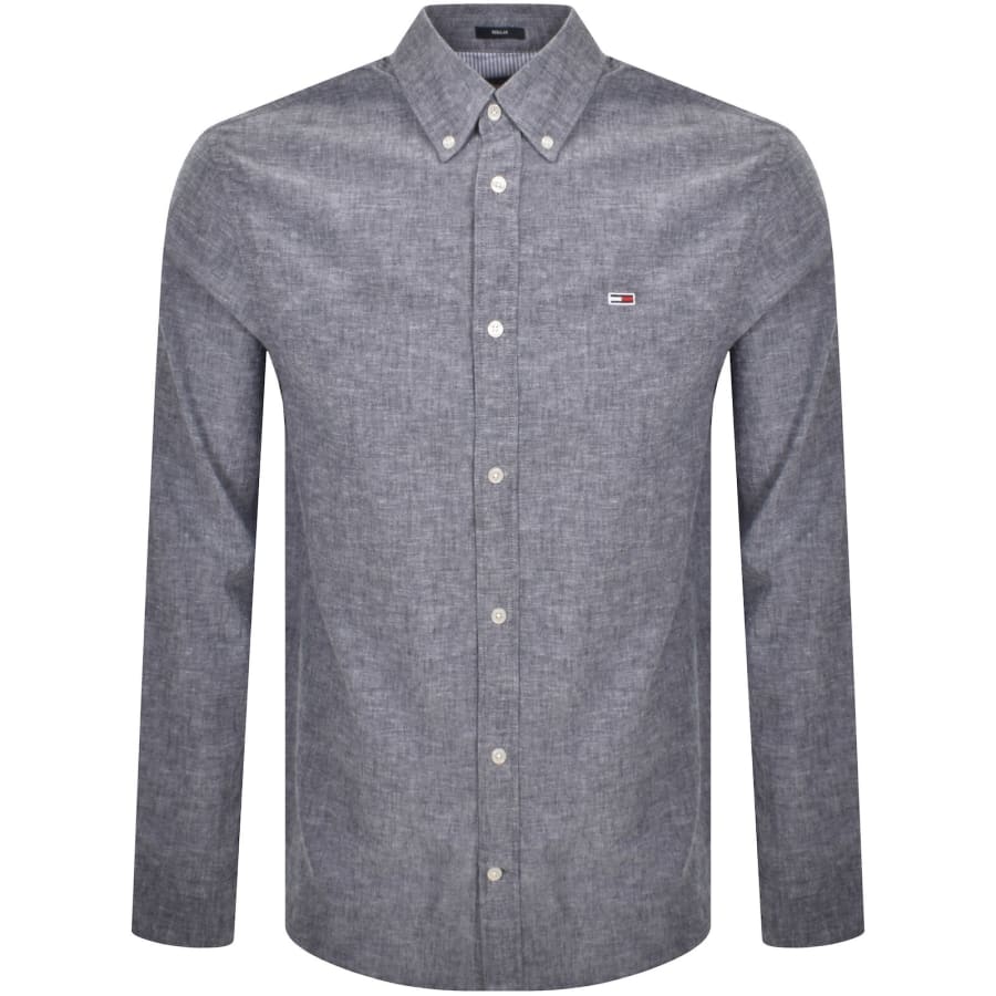 Image number 1 for Tommy Jeans Long Sleeved Shirt Navy
