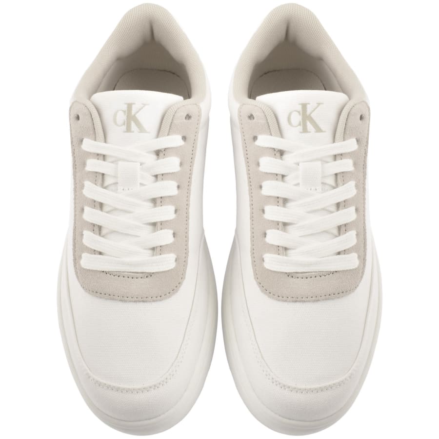 Image number 3 for Calvin Klein Jeans Classic Cupsole Trainers White