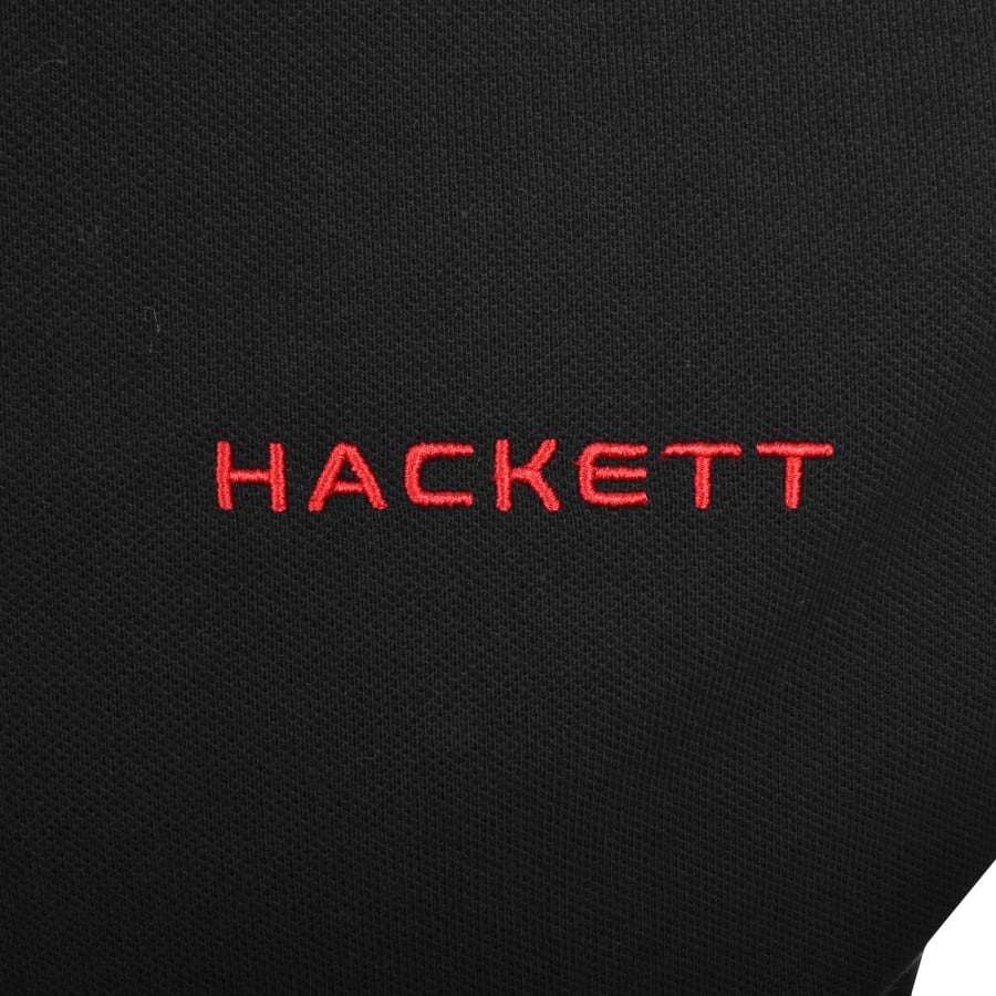 Image number 3 for Hackett Sport Tipped Polo T Shirt Black