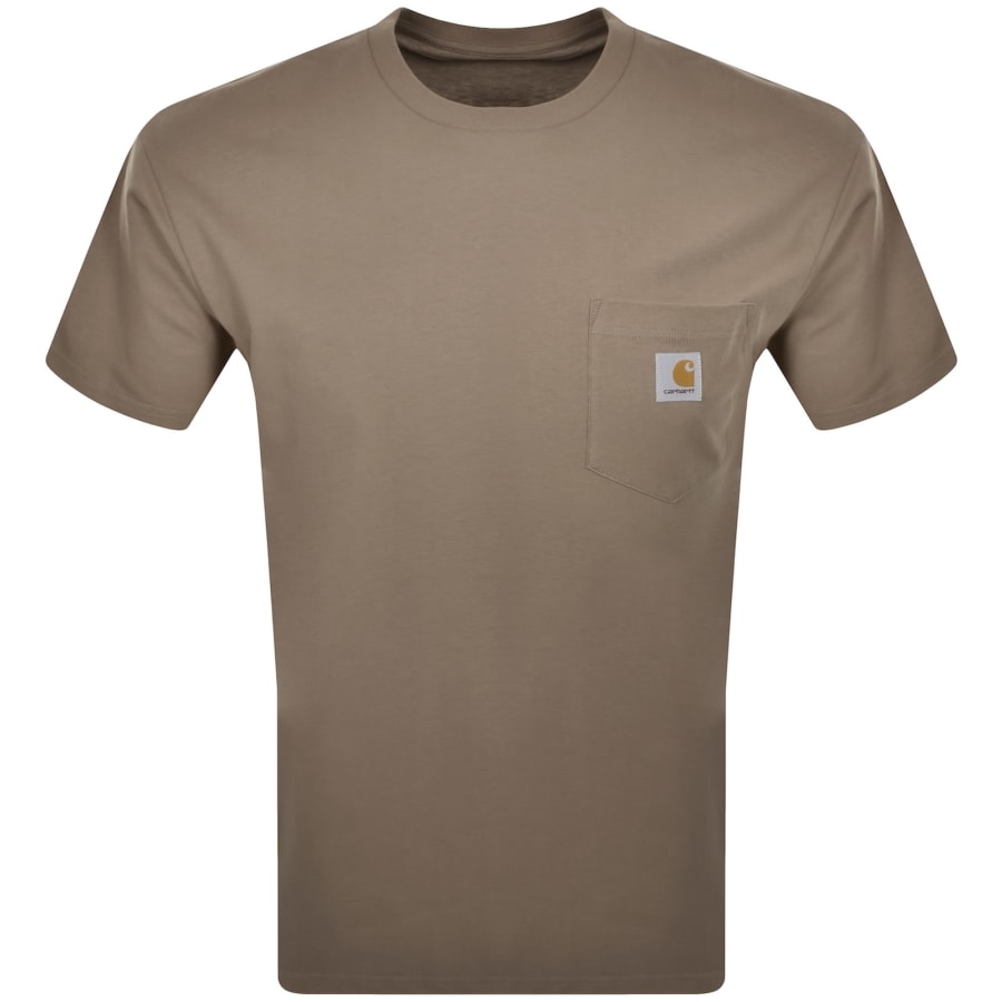 Image number 1 for Carhartt WIP Pocket Short Sleeved T Shirt Brown