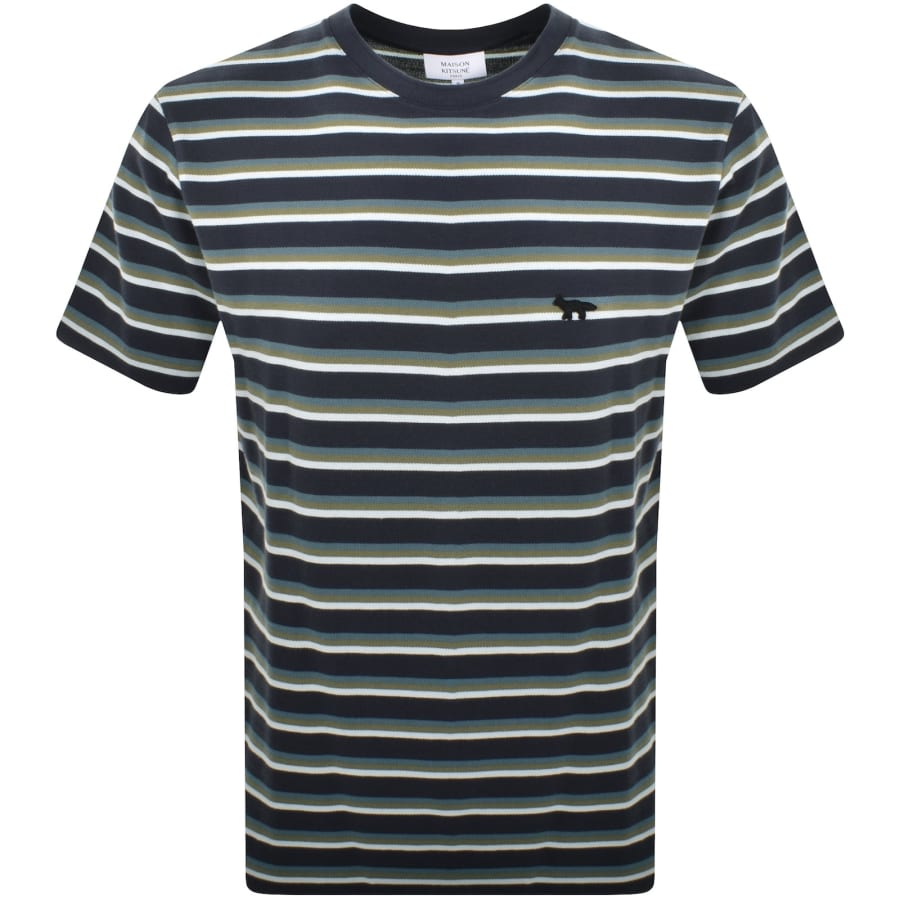 Image number 1 for Maison Kitsune Logo T Shirt Blue