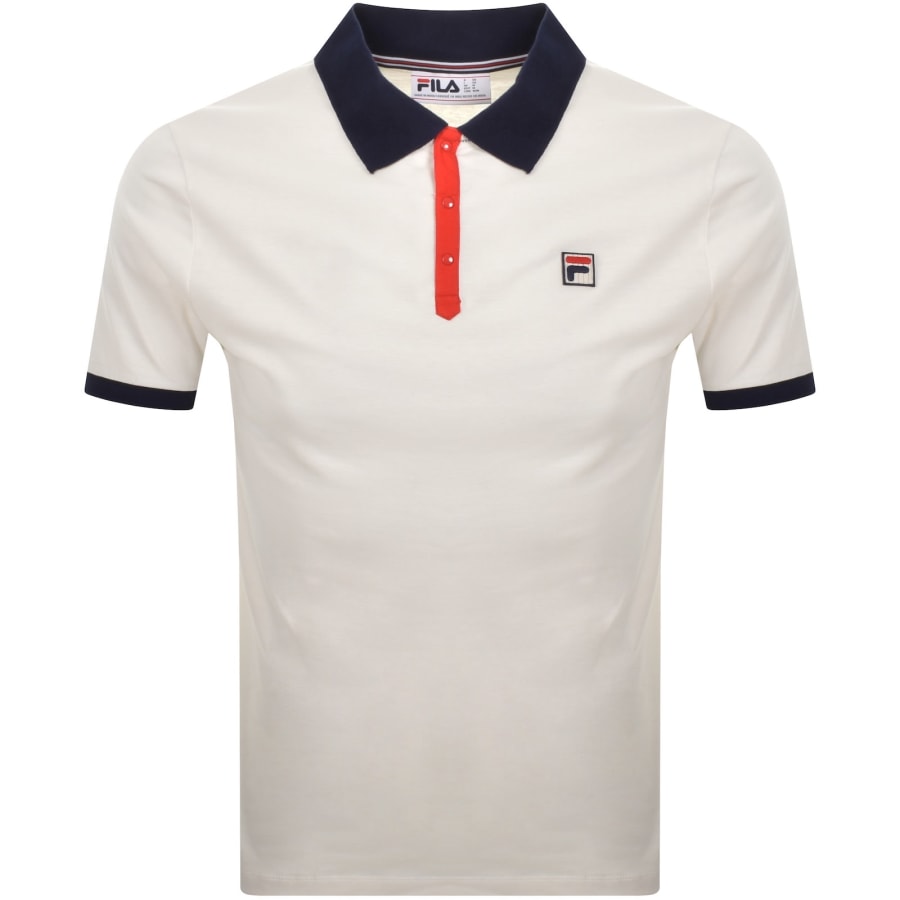 Image number 1 for Fila Vintage Panatta 2 Polo T Shirt Gardenia