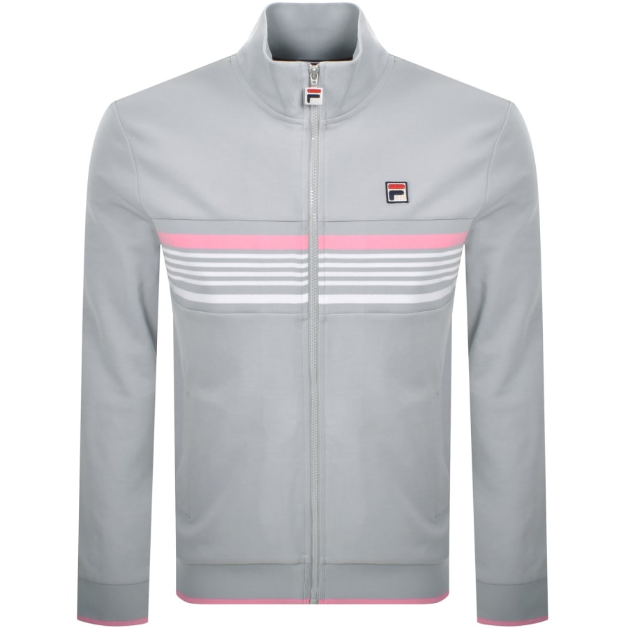 Image number 1 for Fila Vintage Vasco Full Zip Track Top Grey