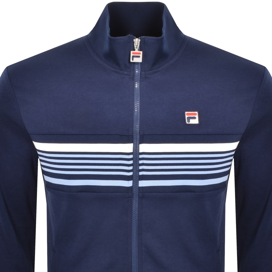 Image number 2 for Fila Vintage Vasco Full Zip Track Top Navy