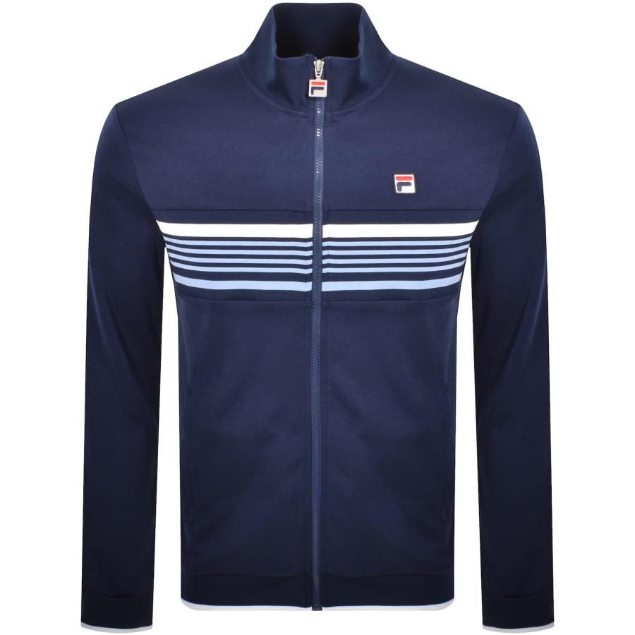 Image number 1 for Fila Vintage Vasco Full Zip Track Top Navy