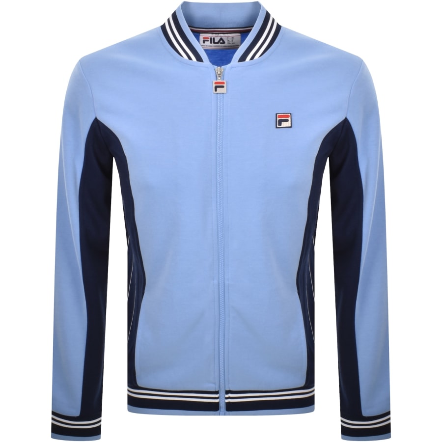 Image number 1 for Fila Vintage Settanta Zip Track Top Blue