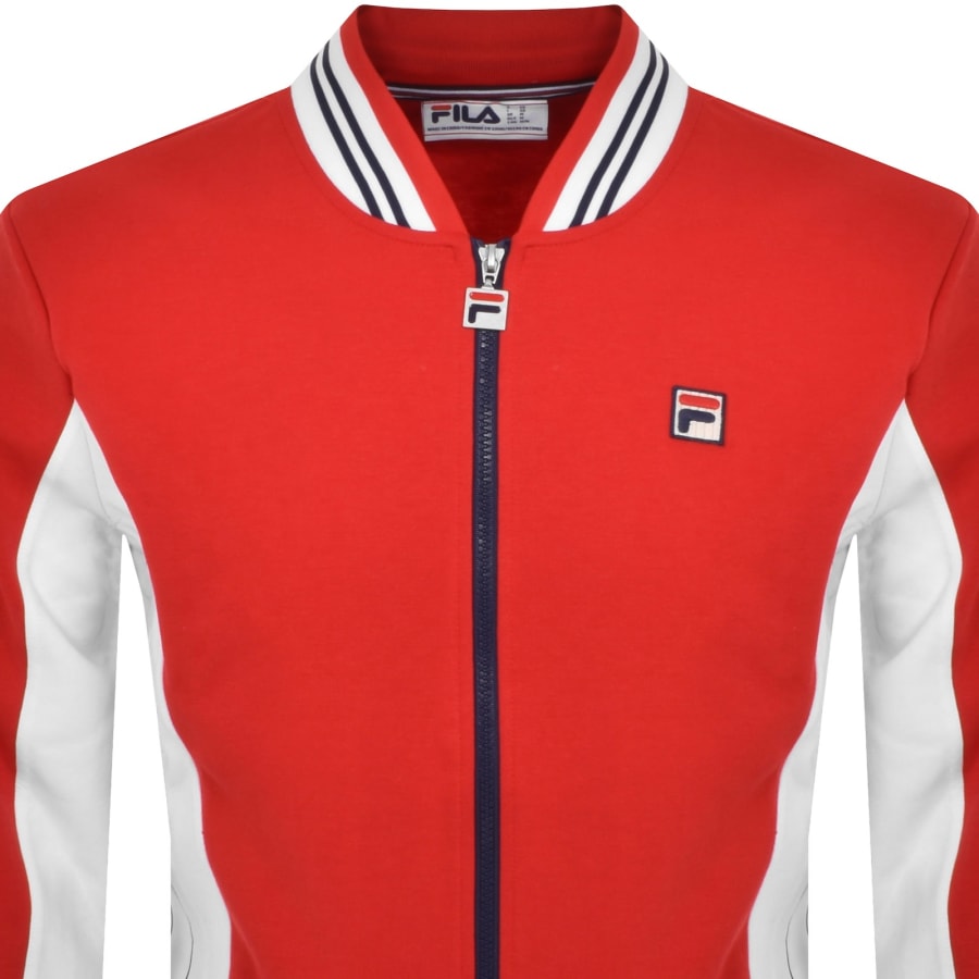 Image number 2 for Fila Vintage Settanta Zip Track Top Red