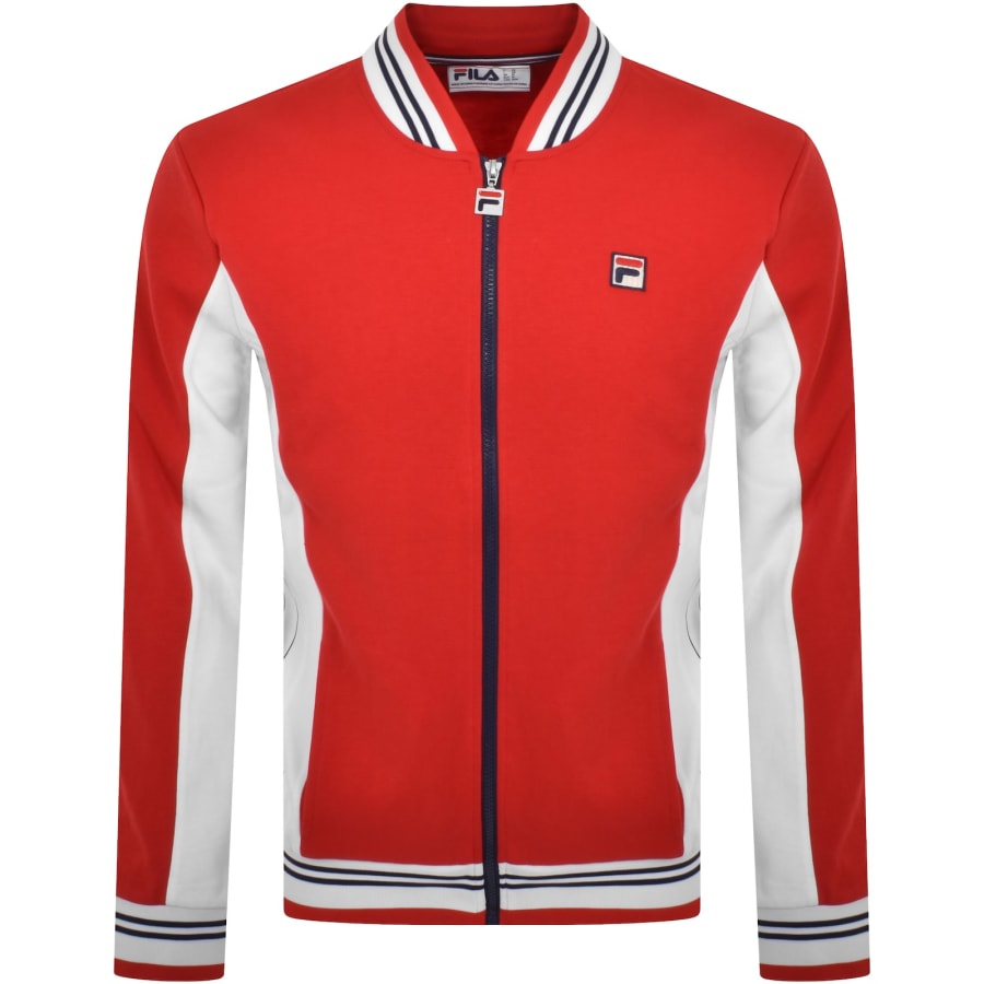 Image number 1 for Fila Vintage Settanta Zip Track Top Red