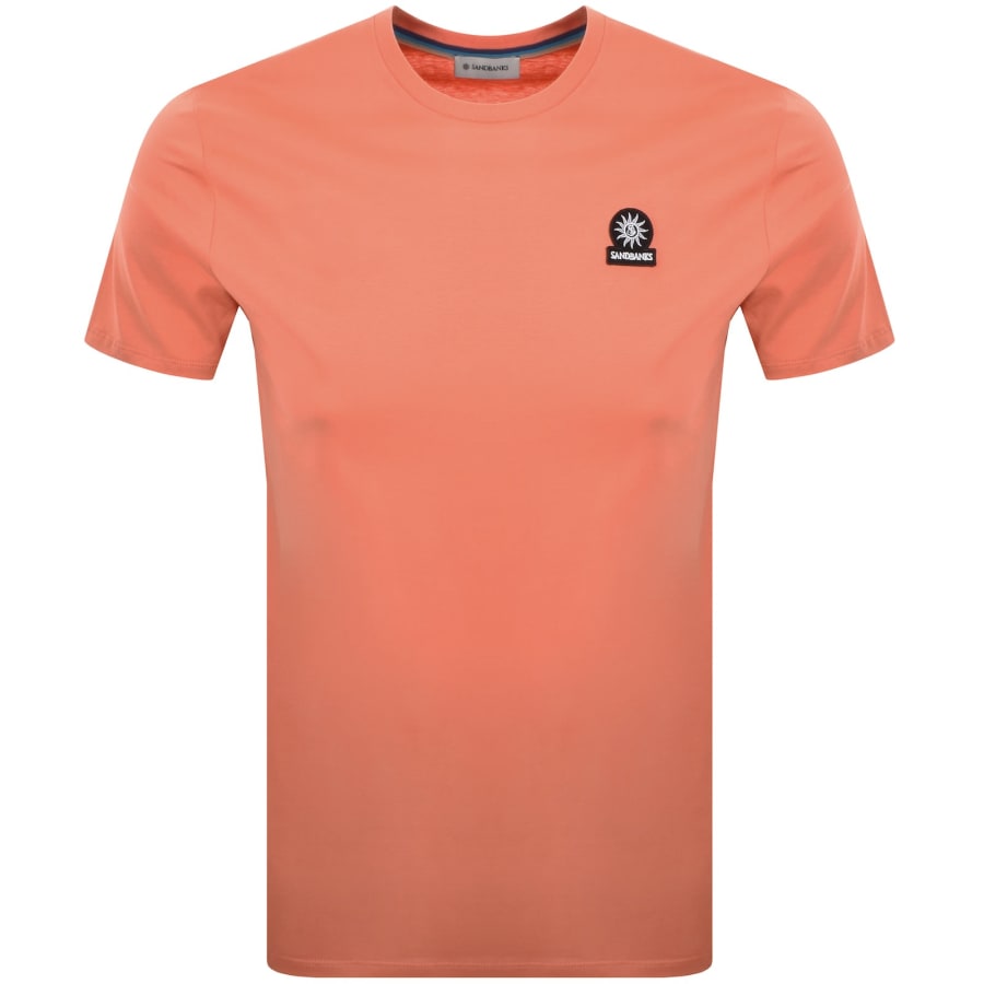 Image number 1 for Sandbanks Badge Logo T Shirt Orange