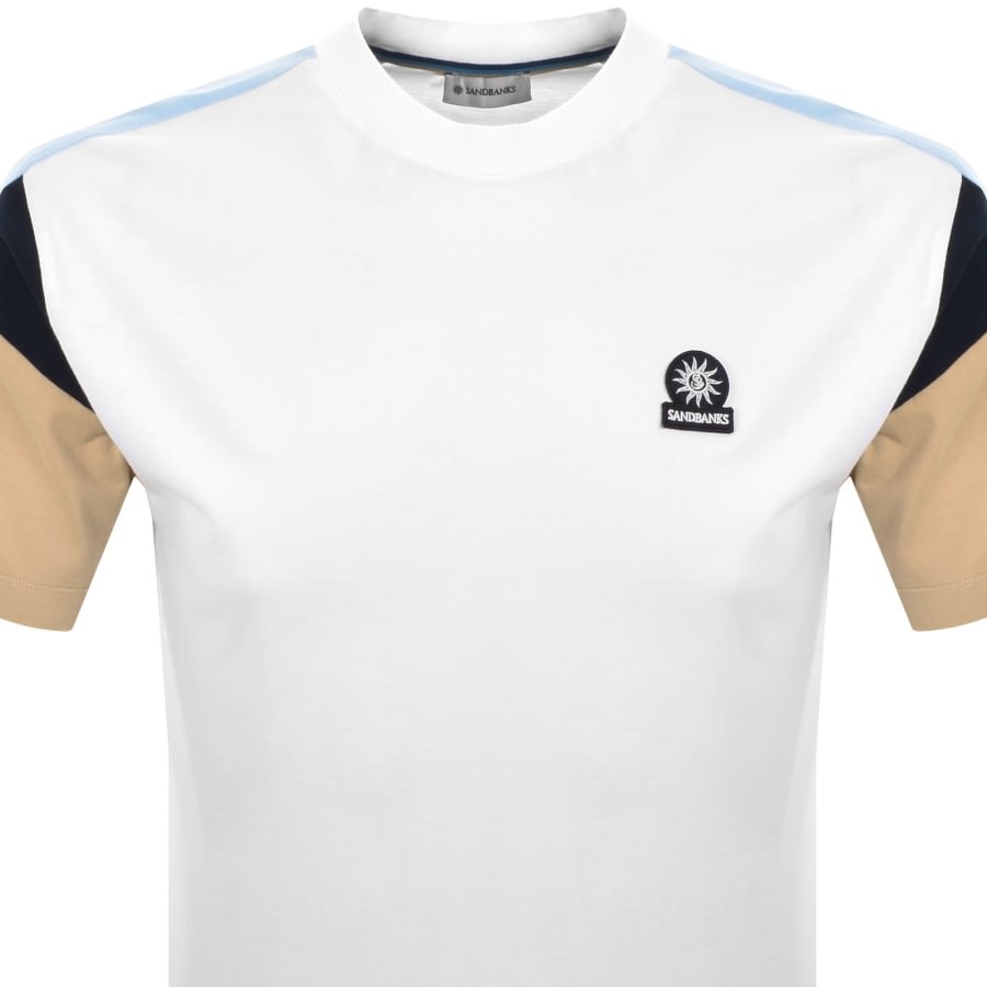 Image number 2 for Sandbanks Relaxed Panel T Shirt White