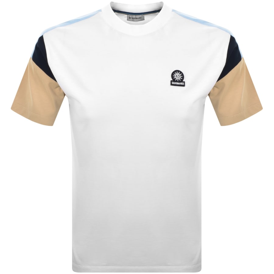 Image number 1 for Sandbanks Relaxed Panel T Shirt White
