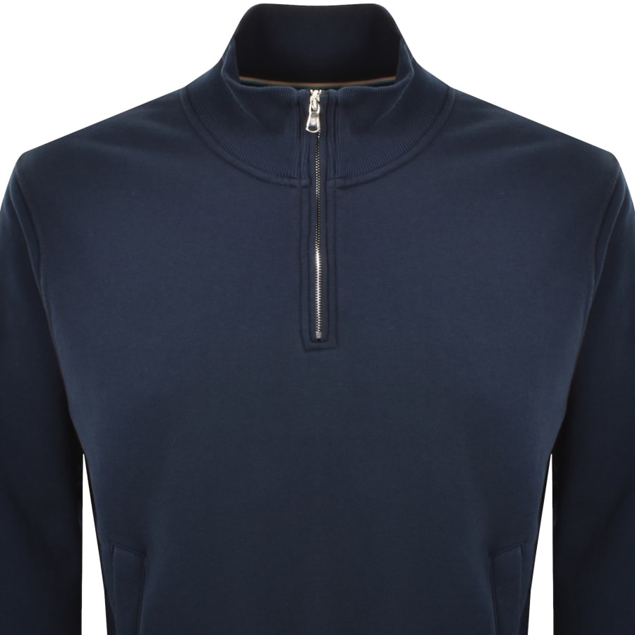 Image number 3 for Sandbanks Quarter Zip Sweatshirt Navy