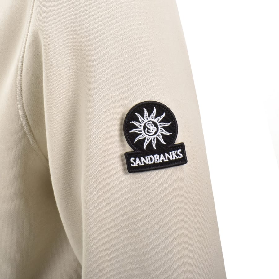 Image number 4 for Sandbanks Quarter Zip Sweatshirt Beige