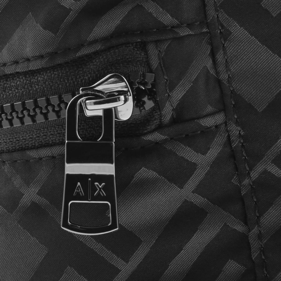 Image number 4 for Armani Exchange Logo Backpack Black