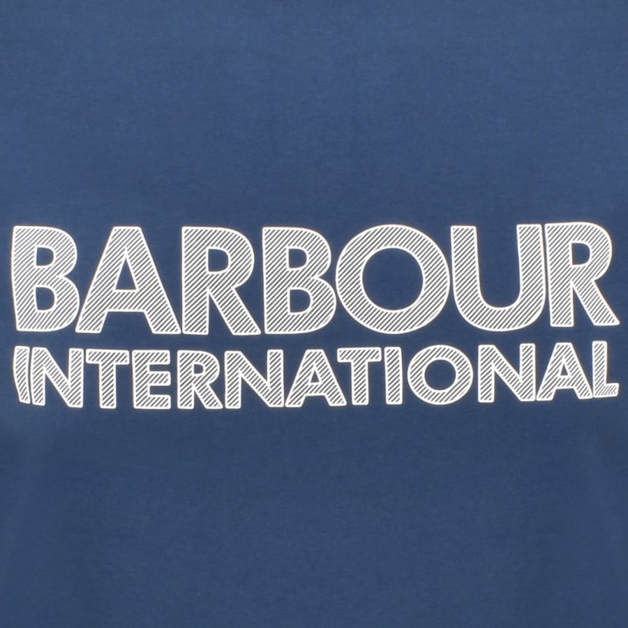 Image number 3 for Barbour International Graphic T Shirt Blue