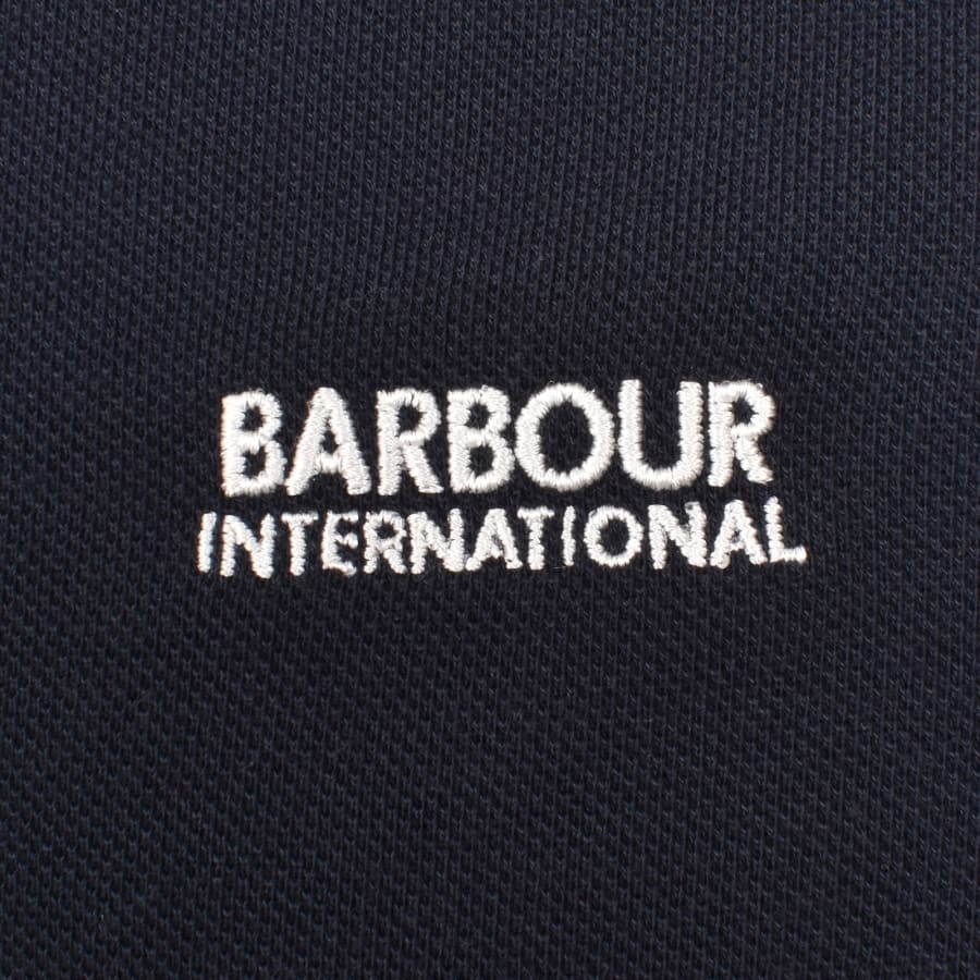 Image number 3 for Barbour International Marshall Zip Polo Navy