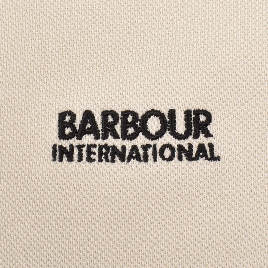 Image number 3 for Barbour International Marshall Zip Polo Beige