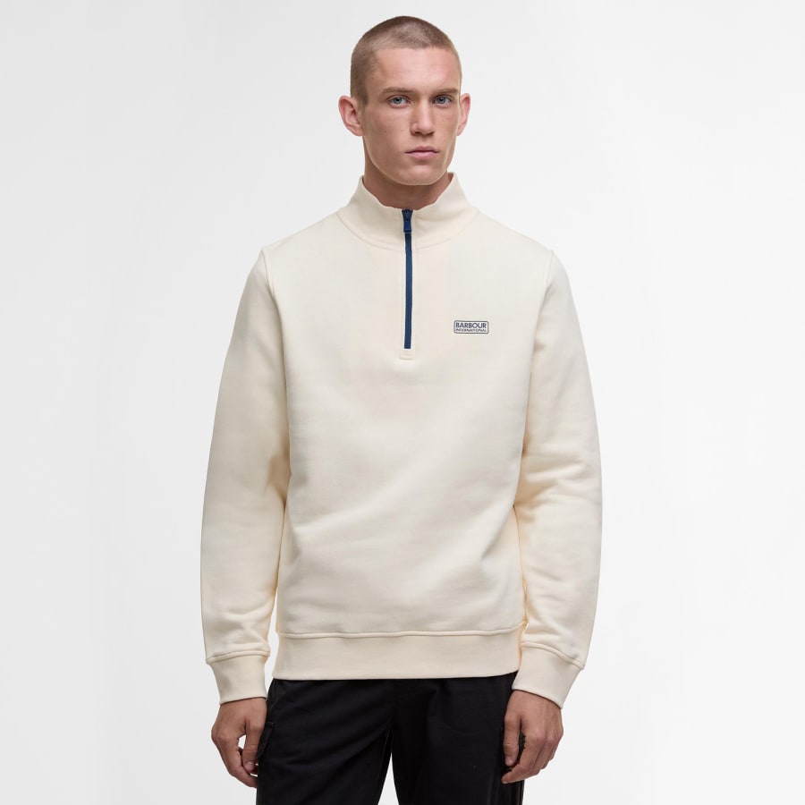 Image number 5 for Barbour International Clipper Sweatshirt Cream